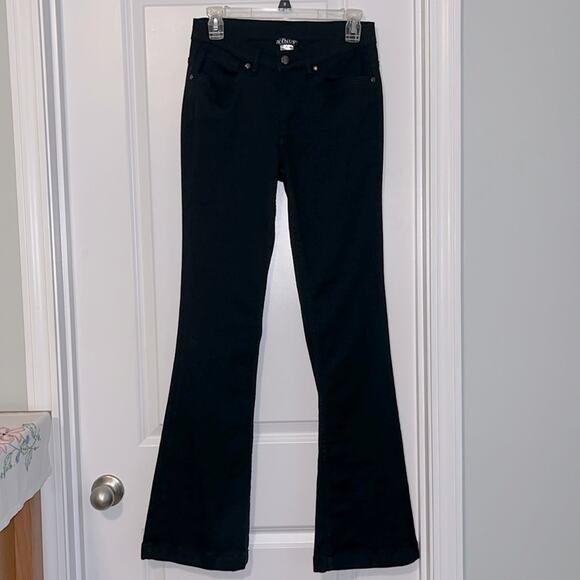 VENUS Black Mid Rise Flare Jeans - Picture 1 of 10